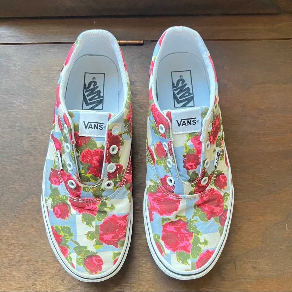 Vans Doheny Checkered Rose Floral Print Women - Size 9.5